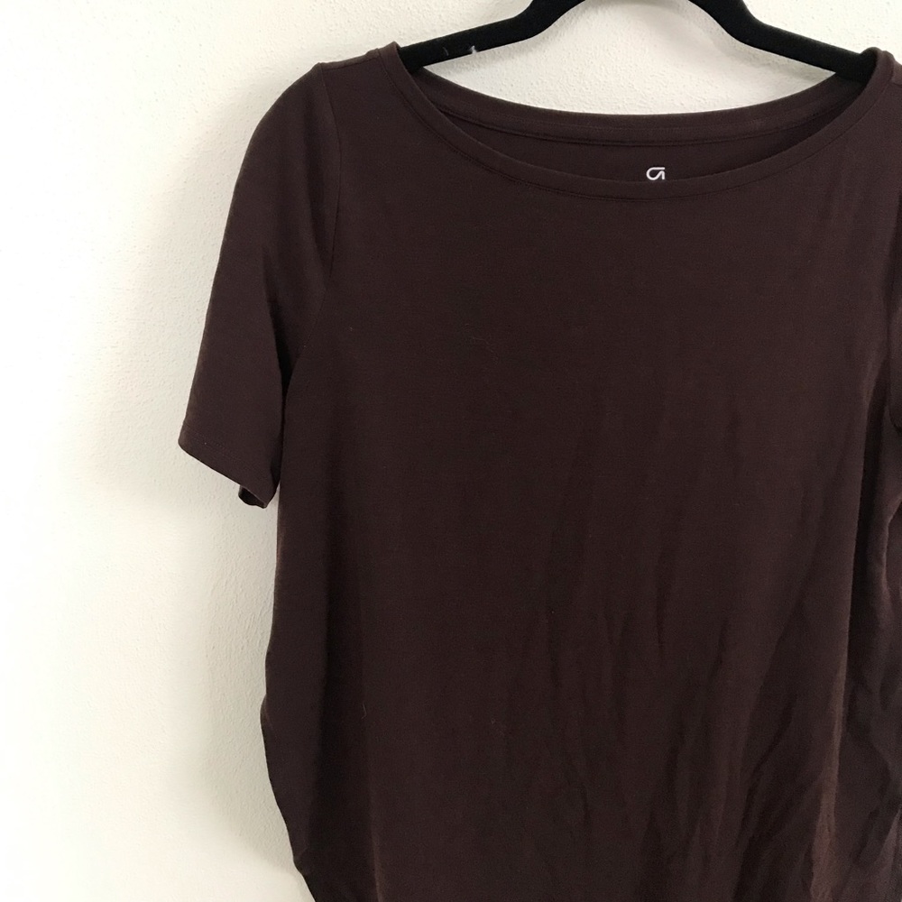 Brown Gap Athletic Tshirt Workout Top Short Sleeve